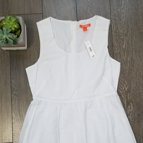 NWT Joe Fresh White Summer Dress Size 8 - Picture 3 of 5